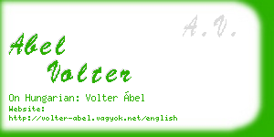 abel volter business card